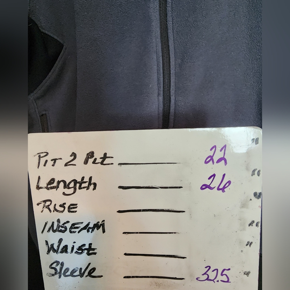 REI Gray Black Full Zip Fleece Jacket Size Medium - Picture 9 of 9